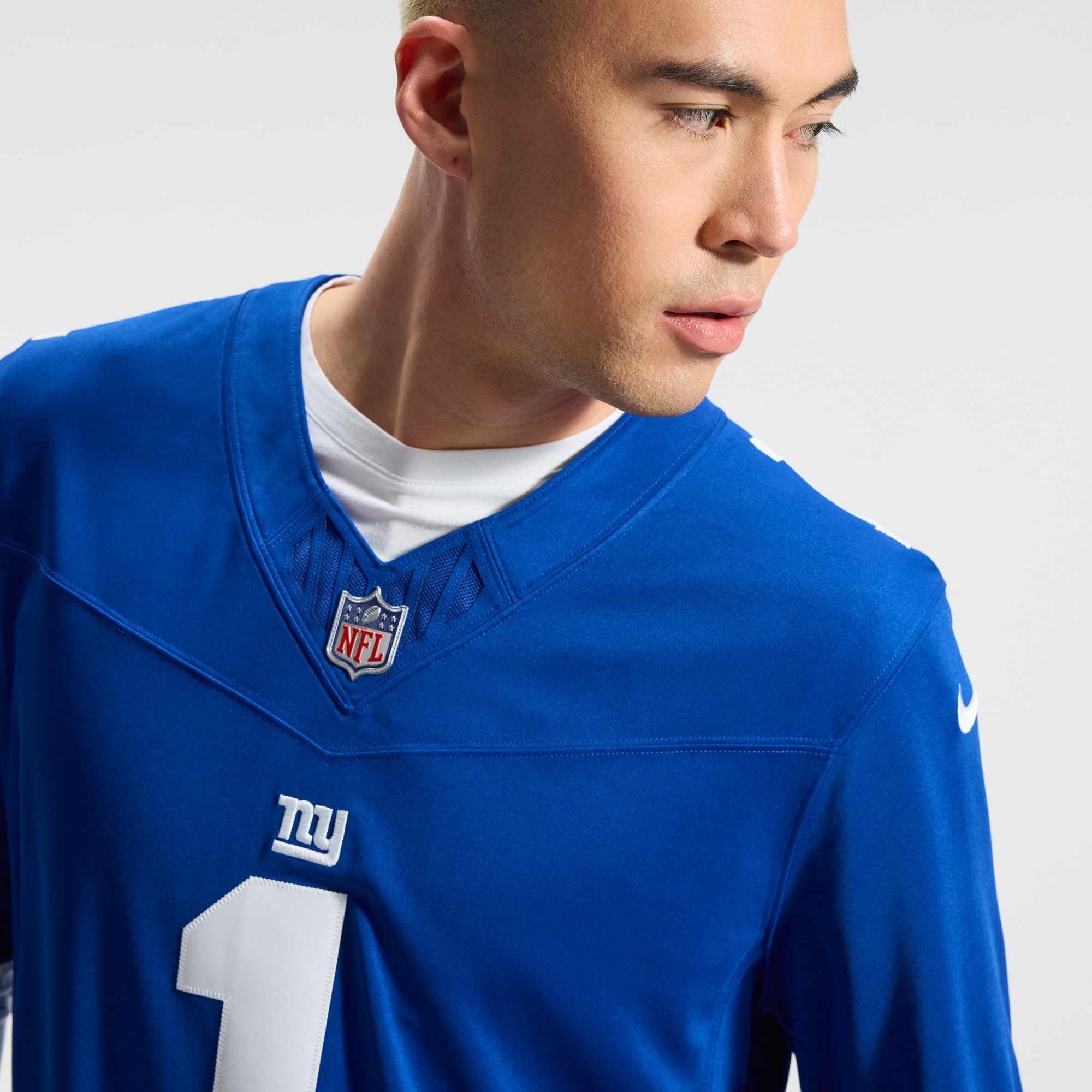 Men's Nike Malik Nabers Royal New York Giants Team Vapor F.U.S.E.